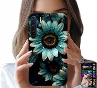 ETUI DO OPPO A91 - NIEBIESKA GERBERA STOKROTKA KWIAT +FOLIA