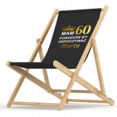 LEŻAK ogrodowy plażowy + IMIĘ prezent na URODZINY 18 30 40 50 60