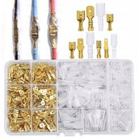 WIELKI ZESTAW WSUWKI ZŁĄCZKI KONEKTORY SAMOCHODOWE DO PRZEWODÓW 450SZT