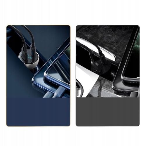 BASEUS ŁADOWARKA SAMOCHODOWA EKRAN LED SZYBKA MOCNA TYPE-C USB 65W QC 4 PD na Arena.pl