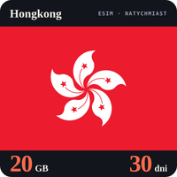 Karta eSIM Internet Hongkong 20 GB na 30 dni - bez rejestracji