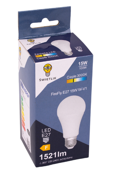 żarówka led a60 e27 15w barwa biała ciepła zdjęcie 3