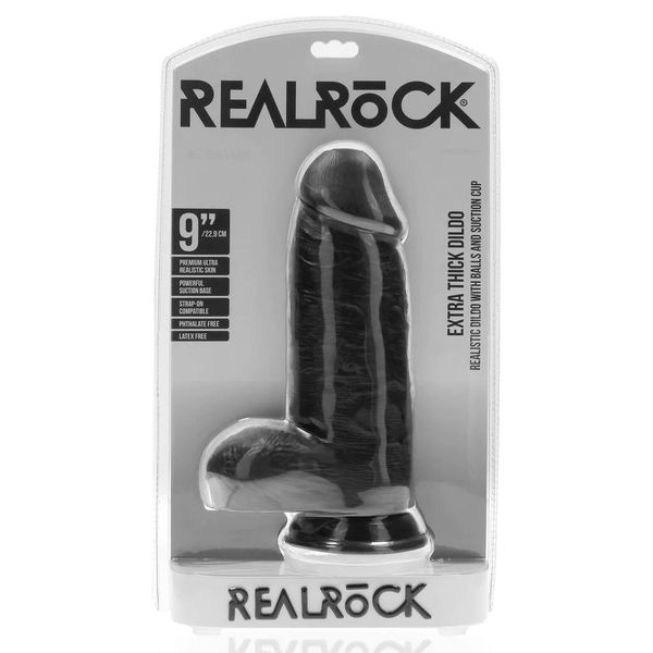 Extra Thick Straight With Balls 23 Cm - Black zdjęcie 2