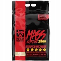 Gainer 9kg Bcaa L-glutamina Mutant Mass XXXtreme MASA SIŁA wanilia