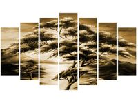 80CM 140CM OBRAZ 7 ELEM SILNE DRZEWA ŚCIENNY