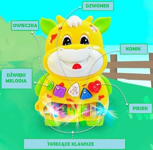 INTERAKTYWNE PIANINKO KRÓWKA ORGANKI Z DŹWIĘKIEM na Arena.pl