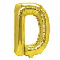 Balon foliowy litera D złoty 40 cm personalizowany własny napis z balonów