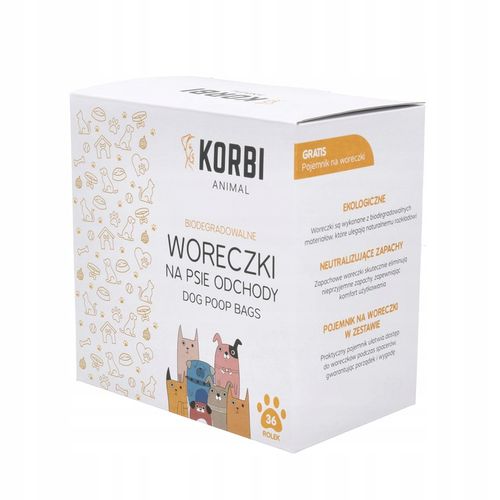 WORECZKI NA PSIE ODCHODY 540 SZTUK BIODEGRADOWALNE WORKI NA KUPY BIO + ETUI na Arena.pl