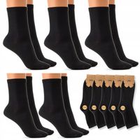 5x SKARPETKI damskie długie czarne SKARPETY BAMBUSOWE JAKOŚĆ