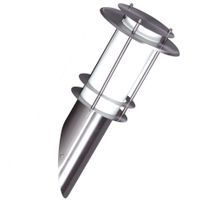 Elewacyjna LAMPA ścienna Tares K-LP238 Kaja metalowa OPRAWA zewnętrzna tuba ogrodowa outdoor IP44 chrom