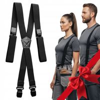 WEISNER X| MOCNE CZARNE SZELKI DO SPODNI MESKIE NARCIARSKICH ROBOCZYCH