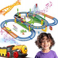 KOLEJKA ELEKTRYCZNA CIUCHCIA TOR SAMOCHODOWY LOKOMOTYWA 2W1 Z DŹWIĘKIEM