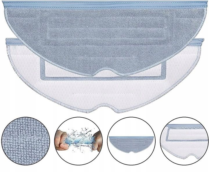 6 x Mop mikrofibra ścierka do odkurzacza Roborock S7 / S7 max / S7 Plus/ S8 zdjęcie 3