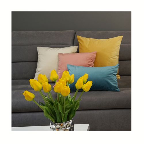 Poszewka 50X50CM ŻÓŁTA SŁONECZNA aksamitna Poduszka dekoracyjna ozdobna na Arena.pl