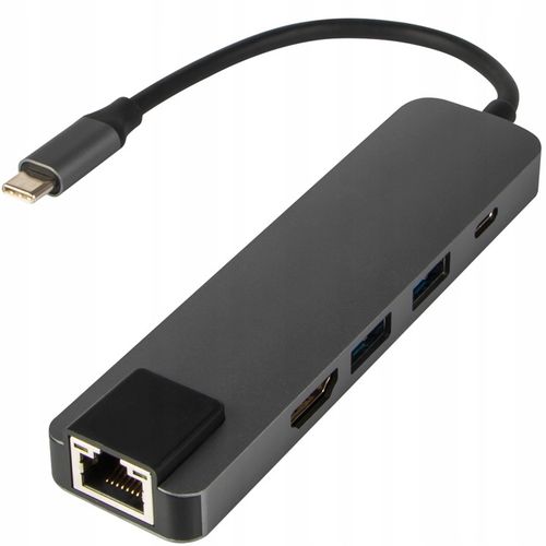 KARTA SIECIOWA PRZEJŚCIÓWKA HUB USB USB-C ADAPTER HDMI RJ45 LAN ETHERNET na Arena.pl
