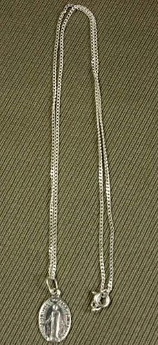 SREBRNY ZESTAW KOMUNIJNY ŁAŃCUSZEK+CUDOWNY MEDALIK na Arena.pl