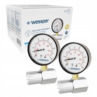 Wessper 2x manometr + 2x adapter do obudowy korpusu 3/4" Wessper Triplemax