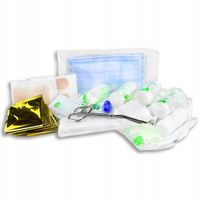 APTECZKA WYPOSAŻENIE APTECZKI PIERWSZEJ POMOCY WKŁAD USTNIK KOC DIN