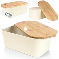 Pojemnik CHLEBAK na pieczywo chleb bułki z deską bambusową kuchenny