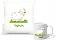 Zestaw Poduszka i Kubek Personalizacja PREZENT na Wielkanoc + imię
