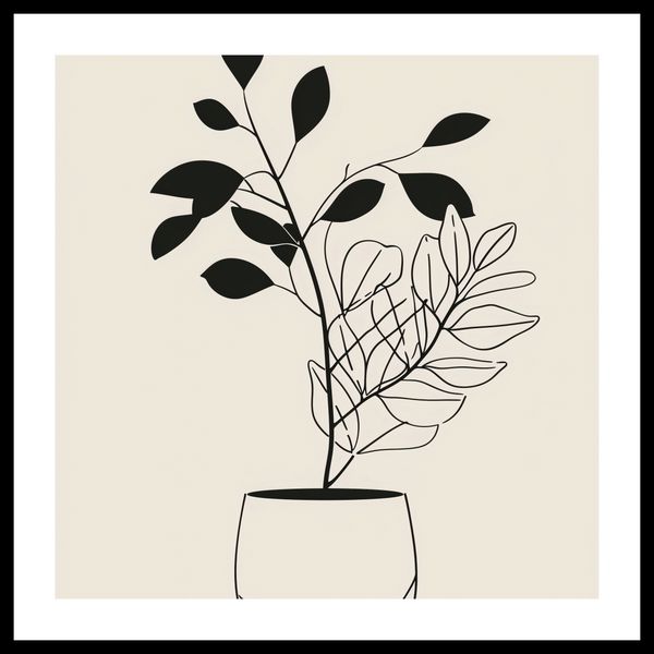 Plakat 40x40cm Prostota Doniczki zdjęcie 3