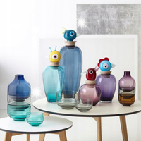 Leonardo Wazon PAPUGA Peppe 45cm Papageno turkusowy Original Leonardo glass