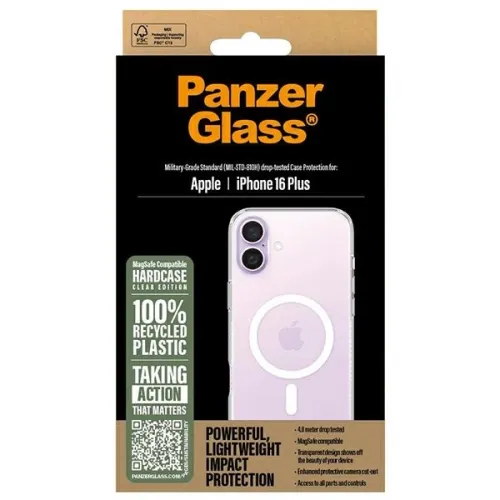 Etui PanzerGlass HardCase z MagSafe na iPhone 16 Plus - białe na Arena.pl
