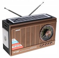 Radio PRZENOŚNE Kuchenne RETRO SOLARNE Głośnik Bluetooth Latarka 4005