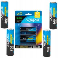 4x AKUMULATOR AKUMULATORKI AA Ni-MH 1.2V R6 LR6 DO LAMP SOLARNYCH 800mAh