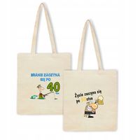Eko Torba z nadrukiem PREZENT na 40 URODZINY