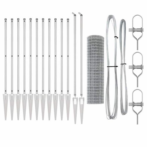 Ogrodzenie z słupkami Srebrny 1.2 x 25 m Stal na Arena.pl