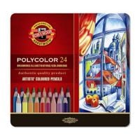 Kredki ołówkowe Polycolor 24 kolory w metalowym pudełku Koh-i-noor