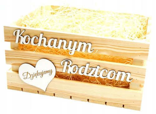 PODZIĘKOWANIE DLA RODZICÓW SKRZYNKA ŚLUB NAPIS XXL na Arena.pl