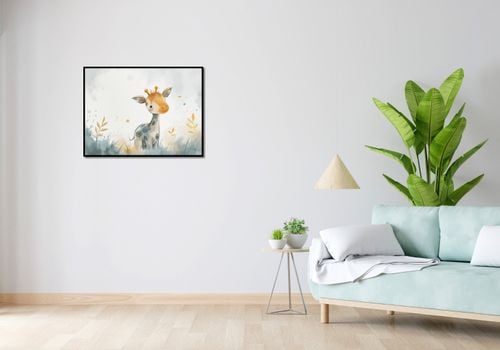 Plakat 80x60cm Mała Żyrafka na Arena.pl