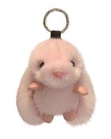 Brelok Królik zawieszka do torebki pompon puszysty króliczek różowy