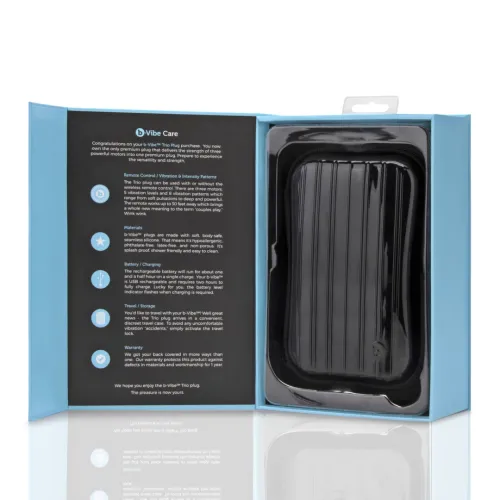 b-vibe trio plug black - model z 3 silnikami, pilot, silikon, średni na Arena.pl