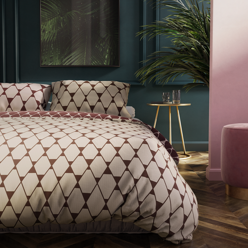 Pościel DecoKing HYPNOSIS RHOMBUSES BR+LBEI 155X220+80X801 na Arena.pl