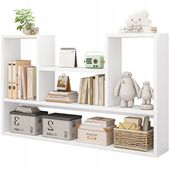 Regał biały ścienny nowoczesny loft na książki otwarty styl skandynawski