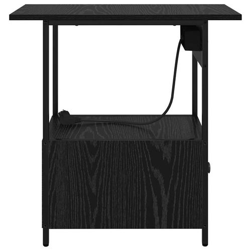 Szafka Nocna Czarny dąb 60 x 30 x 61 cm Materiał drewnopochodny na Arena.pl