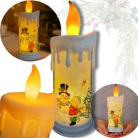 LAMPION ŚWIĄTECZNY DUŻY ŚWIECA OZDOBNA NA RORATY LED EFEKT PŁOMIENIA 23 CM