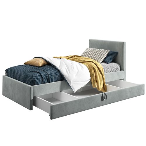 Łóżko młodzieżowe 100x200 Basic Toni, Czarny, Szuflada na Arena.pl