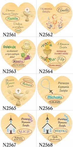 Podziękowania dla gości KOMUNIA na CHRZEST I ROCZEK URODZINY magnes 10 na Arena.pl