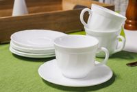 LUMINARC TRIANON WHITE Serwis kawowy 220 ml 12/6