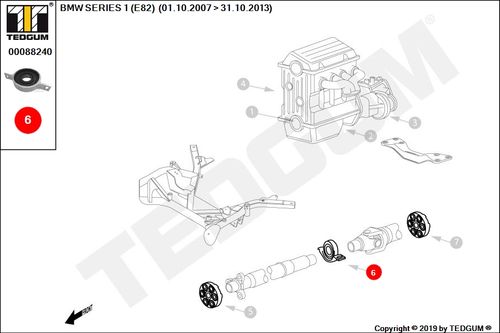 BMW 1 E82 PODPORA WAŁU KPL E82 07- na Arena.pl