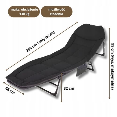 Łóżko Turystyczne Składane Polowe Leżak Kanadyjka Leżanka Stabilne Materac na Arena.pl