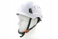 KASK OCHRONNY WYSOKOŚCIOWY Z PASKIEM REGULACJA WENTYLACJA BIAŁY ABS