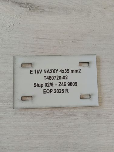 Tabliczka na kabel OZNACZNIKI KABLOWE oznacznik przewodów 8x3 cm na Arena.pl