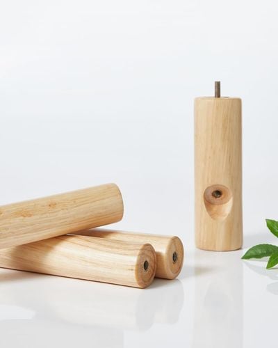 Wieszak stojący biały drewniany 8 haczyków podłogowy do przedpokoju 175 cm na Arena.pl