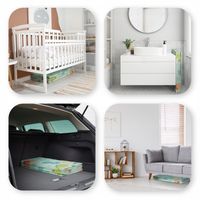 Dwustronna Mata Piankowa Składana 180x200 Urocza Polana/Żyrafy Duża XL