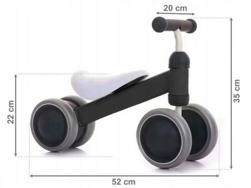 Rowerek biegowy mini rower Practise Black Ecotoys na Arena.pl